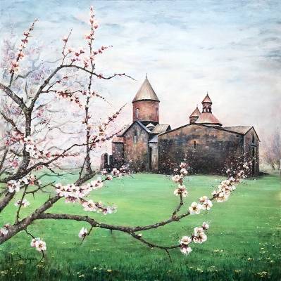 CHURCHE SAGHMOSAVANK ON SPRING